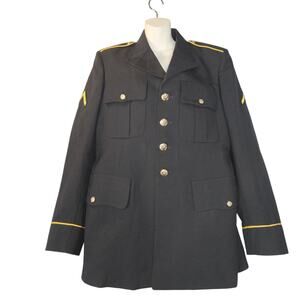 De Rossi & Son Army Blue 450 Mens Size 38RC Dress Uniform Jacket Coat Wool Blend